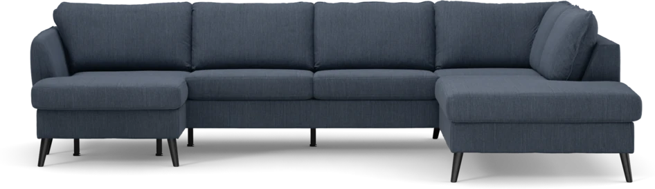 County - 3-sits soffa med schäslong vänster och divan höger - Blå
