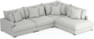 Rossi - 3-sits soffa med divan höger - Grå