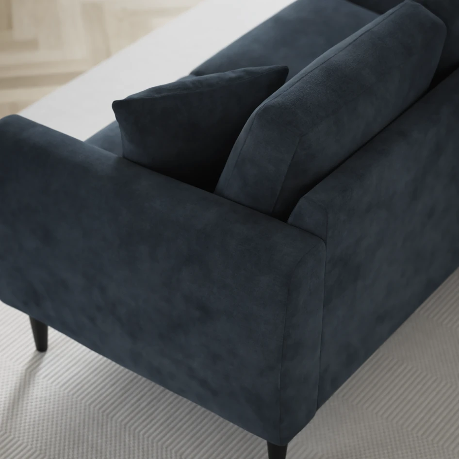 Eden - 3-sits soffa med divan vänster och schäslong höger - Blå
