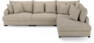 Rossi - 3-sits soffa med divan höger - Beige