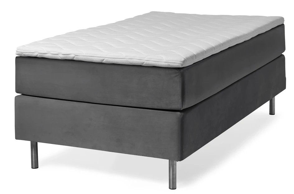 Pisa Grand - Kontinentalsäng, enkelsäng med bäddmadrass - Svart