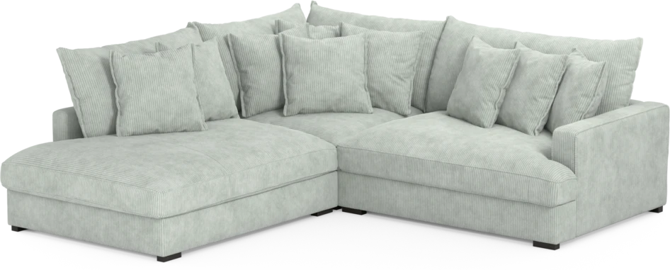 Rossi - 2-sits soffa med divan vänster - Blå