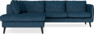 Madison - 2-sits soffa med divan vänster - Blå