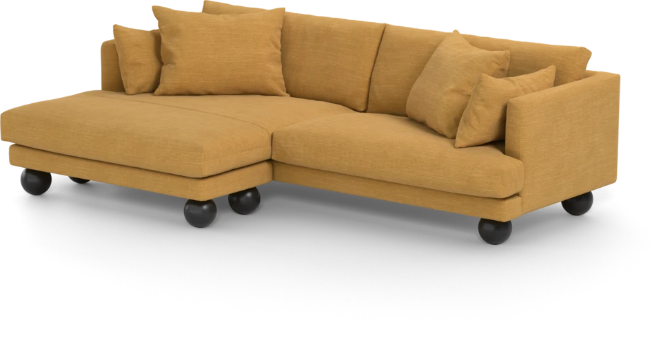 Harper - 4-sits med schäslong XL vänster - Gul