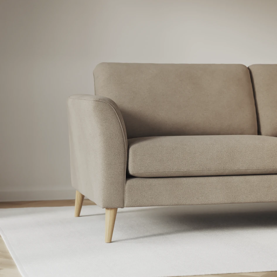 Bridge - 3-sits soffa med schäslong vänster och divan höger - Beige
