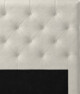 Delux Pikerad Låg - Sänggavel, 90-210 cm - Beige