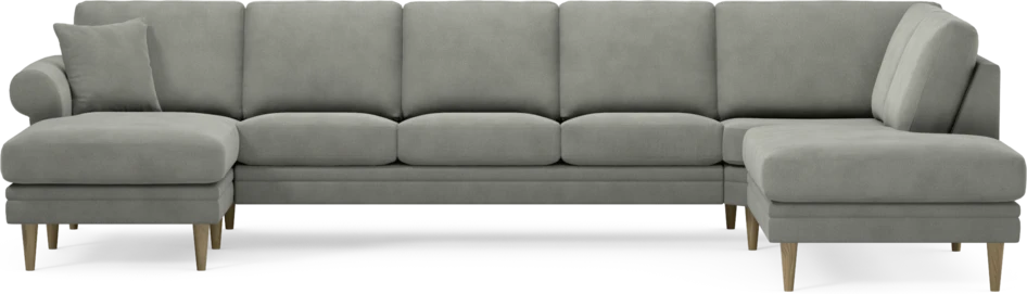 Eden - 3-sits soffa med schäslong vänster och divan höger - Grå