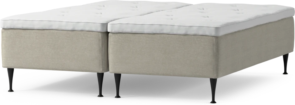 Delux Dream - Ramsäng, dubbelsäng med bäddmadrass och sängben - Beige