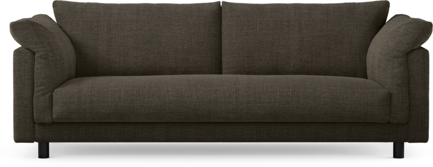 Cherrie - 3-sits soffa, hel dyna, fast klädsel - Brun