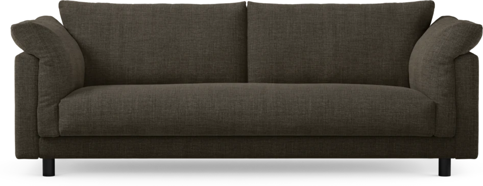 Cherrie - 3-sits soffa, hel dyna, fast klädsel - Brun