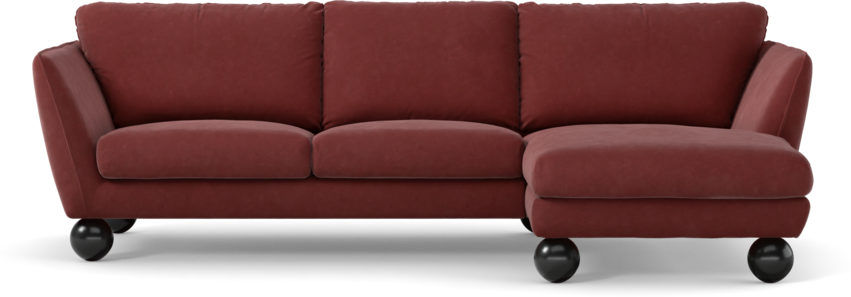 Madison - 2-sits soffa med schäslong höger - Rosa