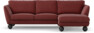 Madison - 2-sits soffa med schäslong höger - Rosa
