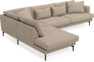 Harper - 3-sits soffa med divan vänster - Brun