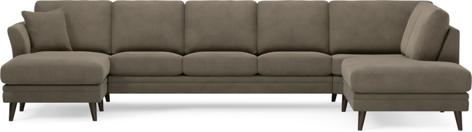 Eden - 3-sits soffa med schäslong vänster och divan höger - Beige