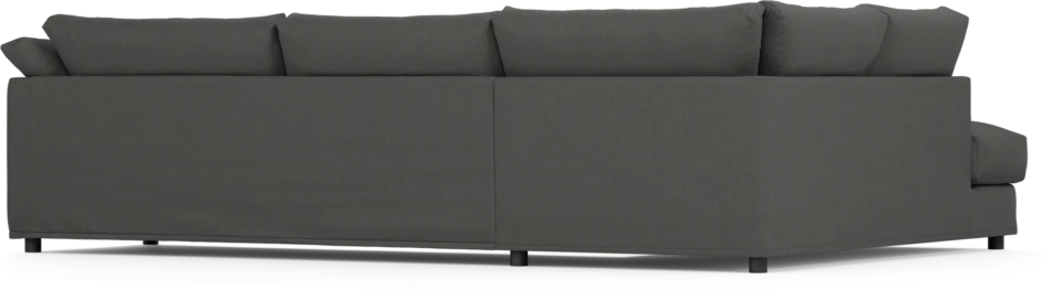 Cherrie - 3-sits soffa med divan vänster, med kappa - Grå