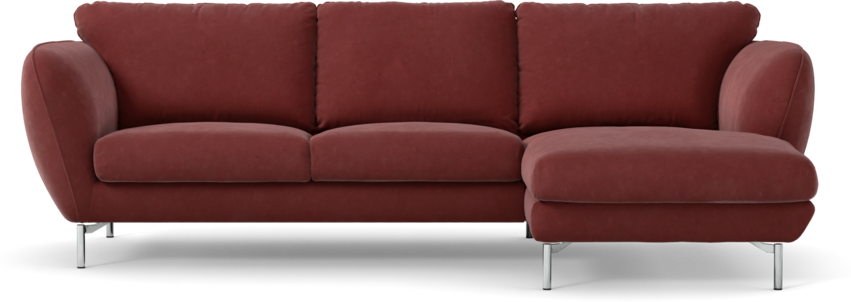 Madison - 2-sits soffa med schäslong höger - Rosa