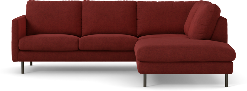 Madison Lux - 2-sits soffa med divan höger - Röd