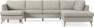 County - 3-sits soffa med schäslong vänster och divan höger - Beige