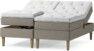 Delux Sense - Ställbar säng, dubbelsäng med bäddmadrass - Beige