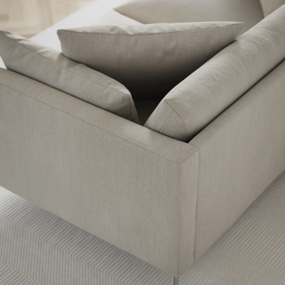Harper - 3-sits soffa, hel dyna - Beige