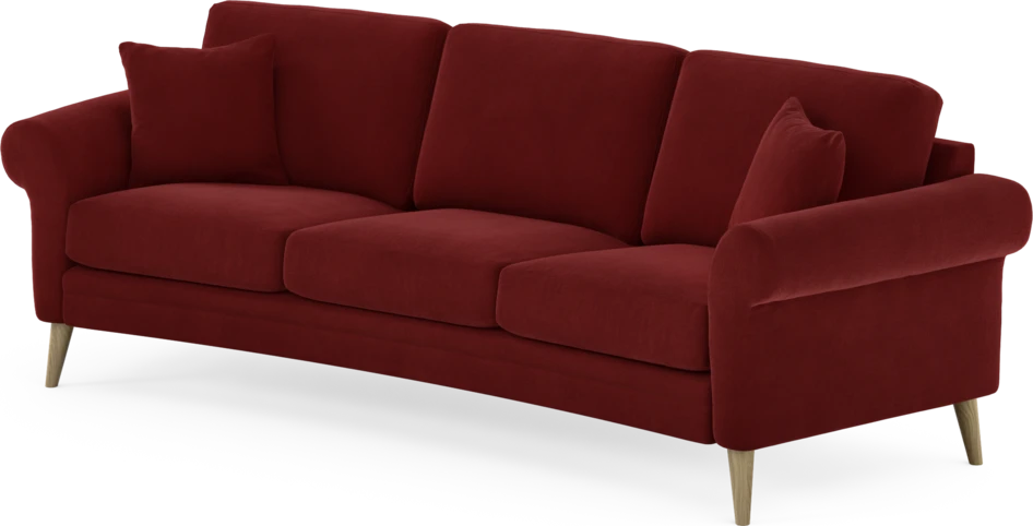 Eden - 3-sits soffa svängd - Röd