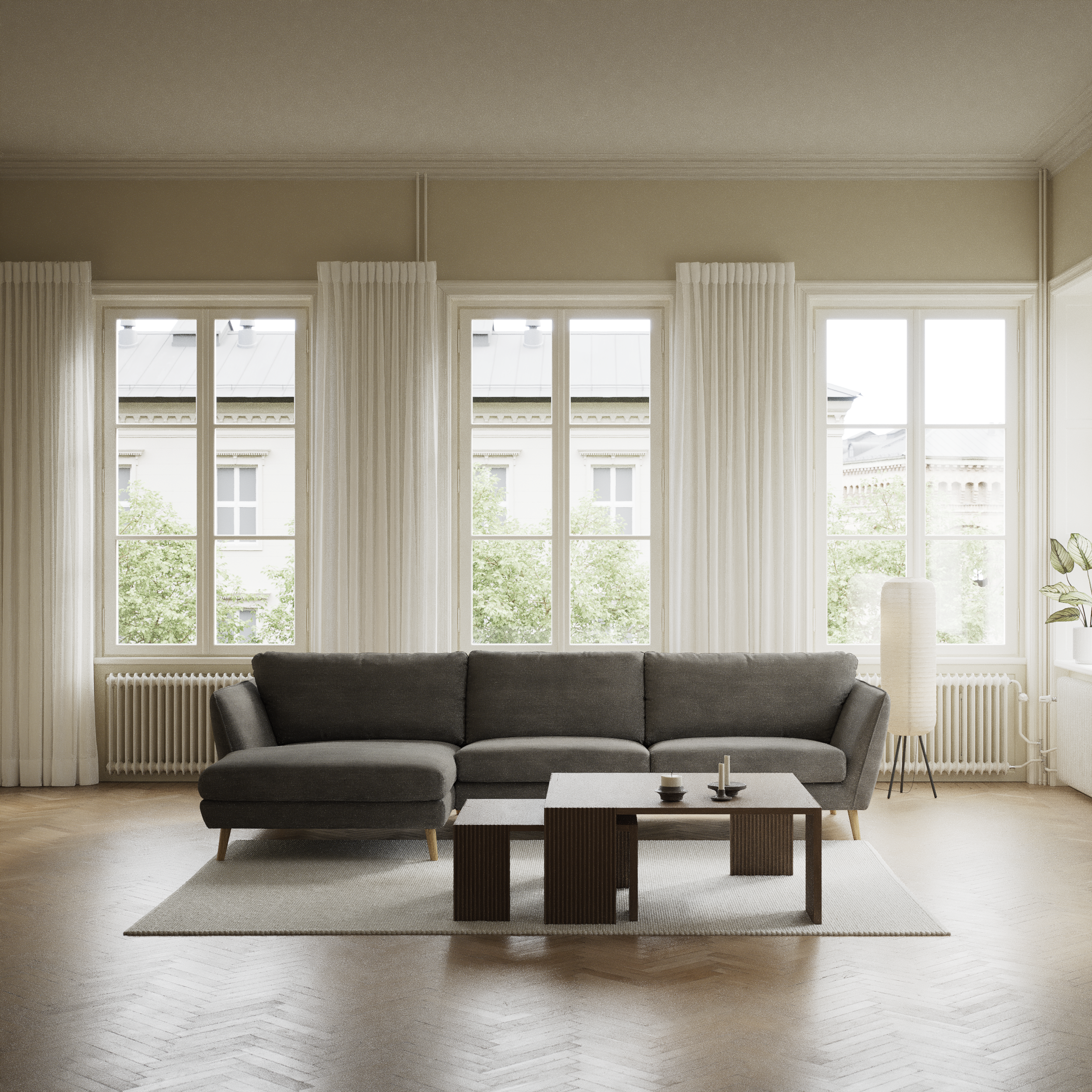 Madison, 3-sits soffa med schäslong vänster