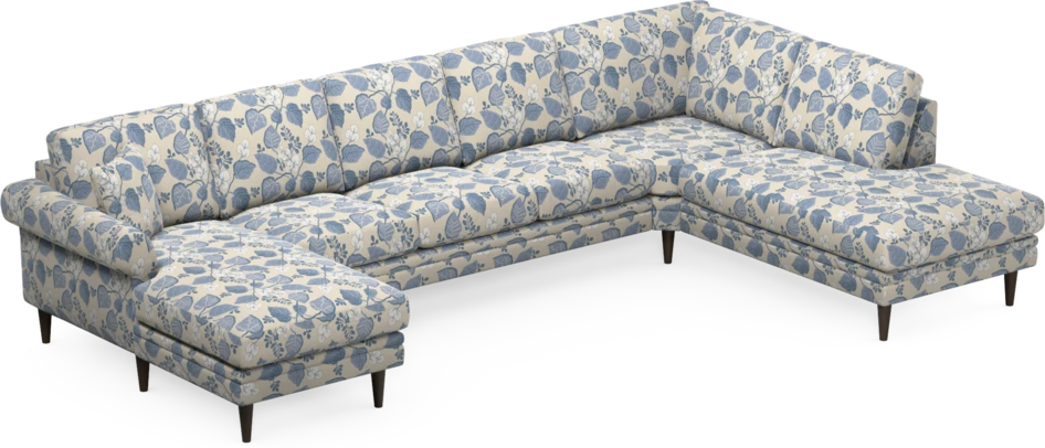 Eden - 3-sits soffa med schäslong vänster och divan höger - Flerfärgad