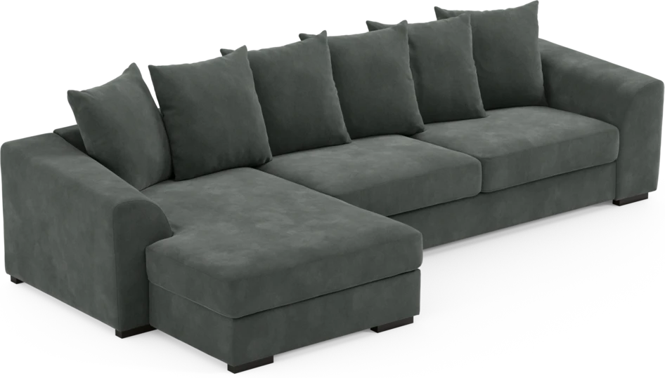 Town - 3-sits soffa med schäslong vänster - Grå