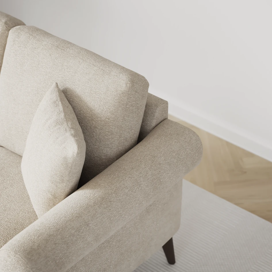 Eden - 3-sits soffa med divan vänster och schäslong höger - Beige