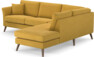 Eden - 2,5-sits soffa med divan - Gul