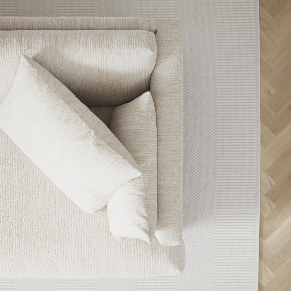 Harper - 3-sits soffa, hel dyna - Vit