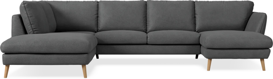 Madison Lux - 2-sits soffa med divan vänster och schäslong höger - Grå