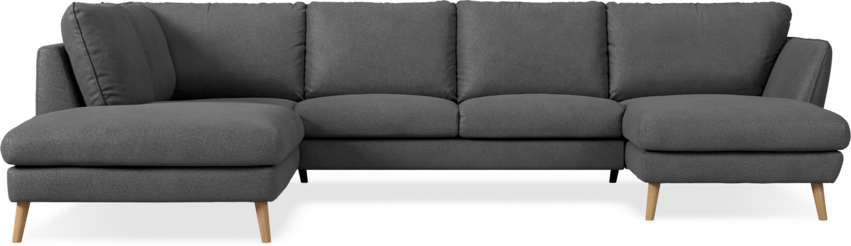Madison Lux - 2-sits soffa med divan vänster och schäslong höger - Grå