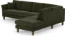 Eden - 3-sits soffa med divan - Grön