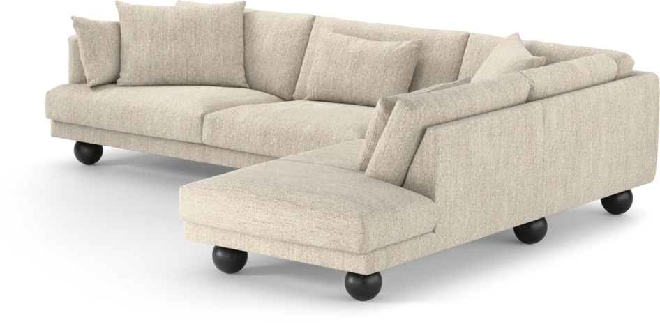 Harper - 3-sits soffa med divan höger - Beige