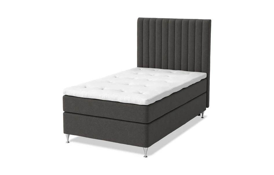 Sleep Delux - Kontinentalsäng, enkelsäng med bäddmadrass Sleep Delux vit - Svart