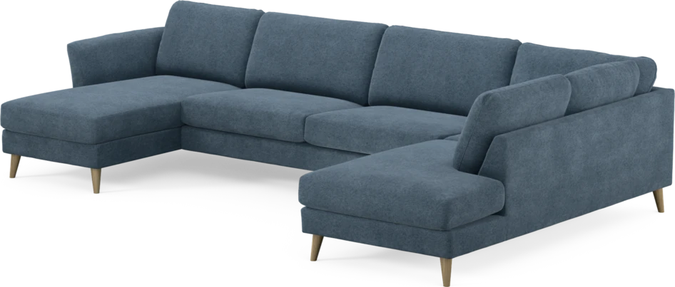 Bridge - 3-sits soffa med schäslong vänster och divan höger - Blå