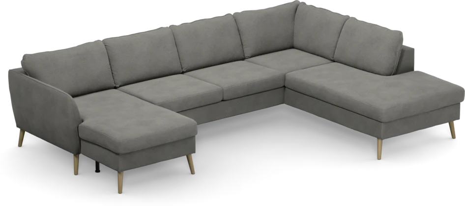 County - 3-sits soffa med schäslong vänster och divan höger - Grå
