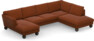 Madison Lux - 2-sits soffa med schäslong vänster och divan höger - Röd
