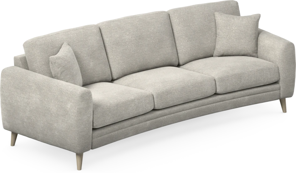Eden - 3-sits soffa svängd - Grå