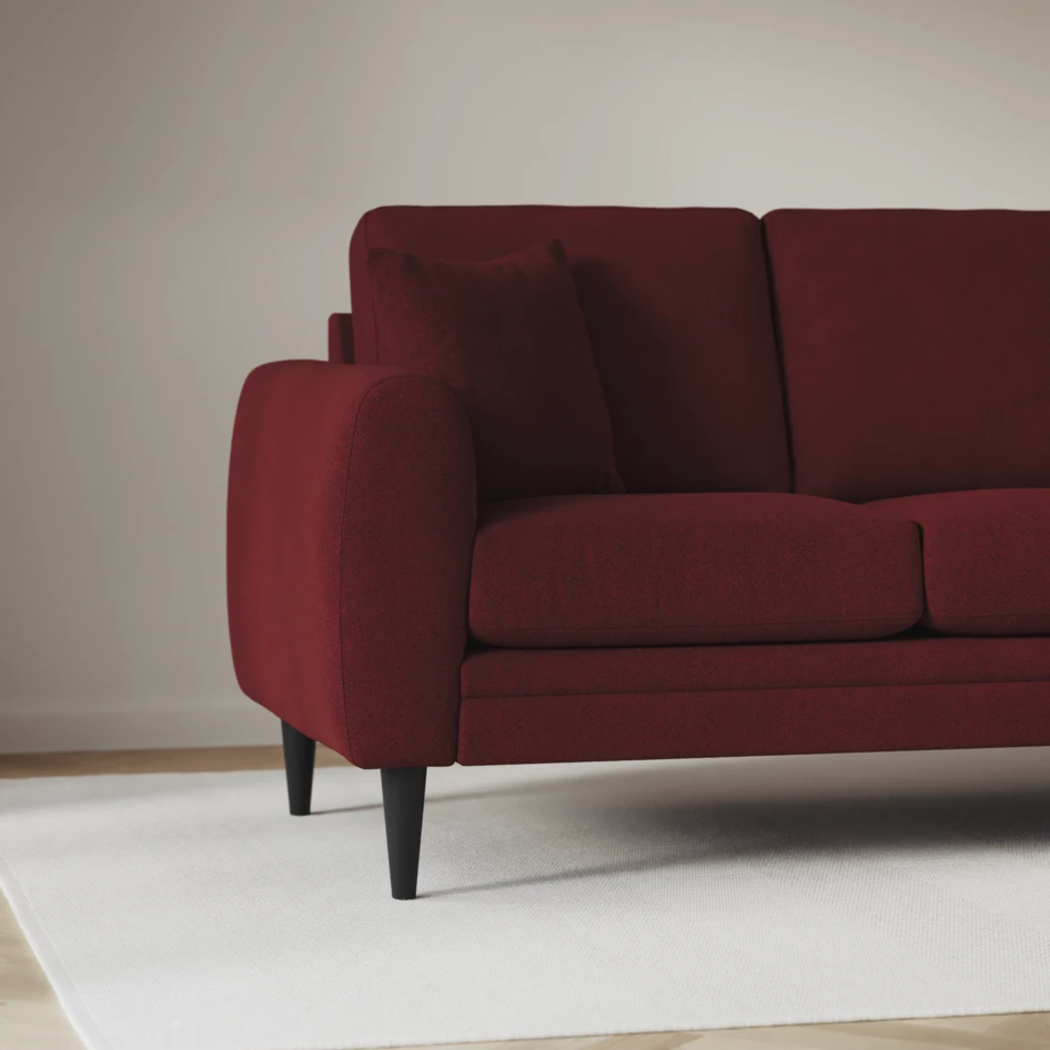 Eden - 2,5-sits soffa svängd - Röd