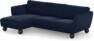 Madison Lux - 2-sits soffa med schäslong vänster - Blå