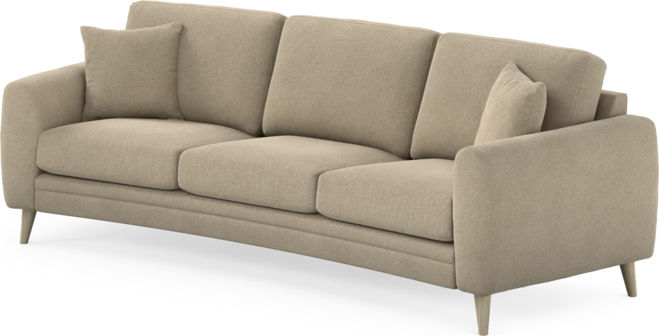 Eden - 3-sits soffa svängd - Beige