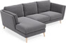 Madison Lux - 2-sits soffa med schäslong vänster - Grå