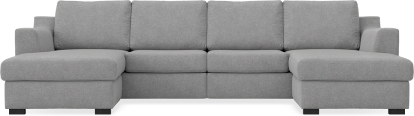 Friday - 2-sits soffa med två schäslonger - Grå