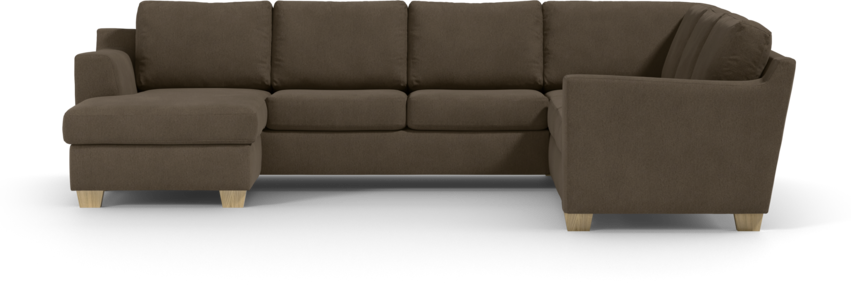 Friday - Hörnsoffa, 3+2-sits med schäslong vänster - Brun