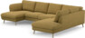 Madison Lux - 2-sits soffa med schäslong vänster och divan höger - Gul