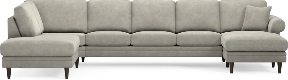 Eden - 3-sits soffa med divan vänster och schäslong höger - Grå