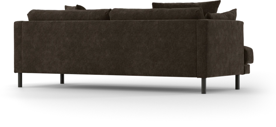 Harper - 3-sits soffa, hel dyna - Brun