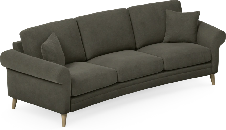 Eden - 3-sits soffa svängd - Grå